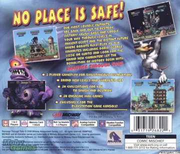 Rampage - Through Time (US) box cover back